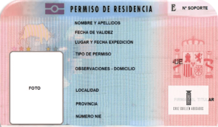 ejemplo tarjeta de residencia
